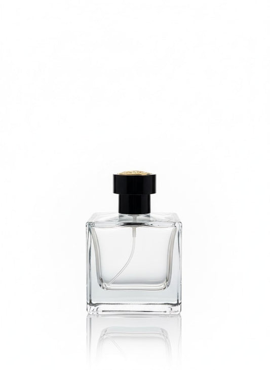 Square Rouge 30 ml – mit Sprühkopf & Kappe – leerer Parfumflakon aus Glas – Ansicht 2 | Fragrance Hub Germany
