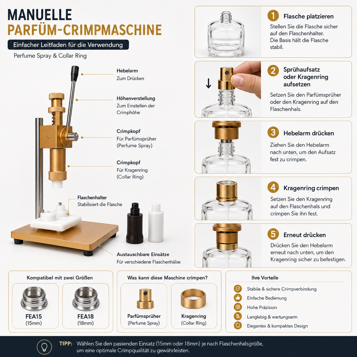 FH Professional Perfume Capping Machine FEA15 / FEA18