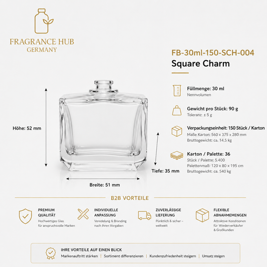 Square Charm | 30ml | Crimp 15mm