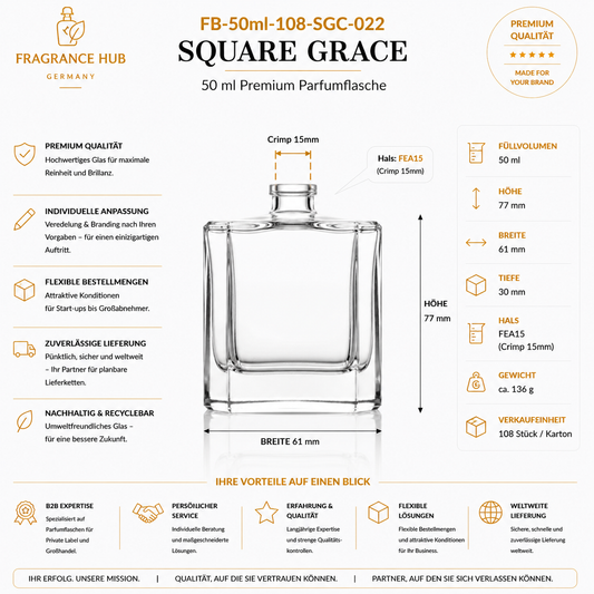 Square Grace | 50 مل | تجعيد 15 مم