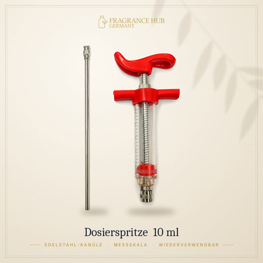 Dosierspritze 10 ml mit Edelstahl-Kanüle – Fragrance Hub Germany