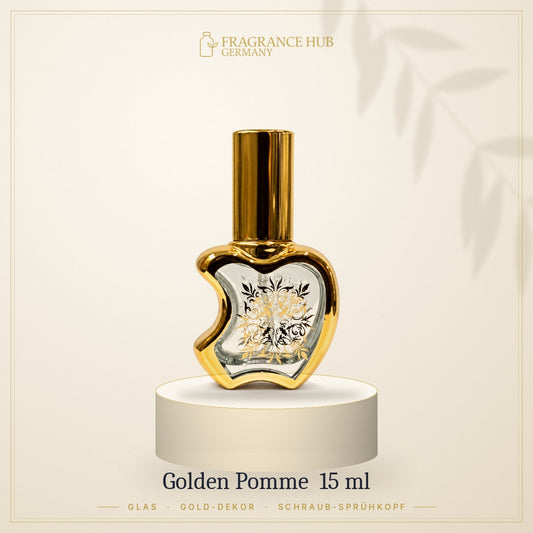 Golden Pomme 15 ml – Parfümflakon in Apfelform mit Goldrahmen
