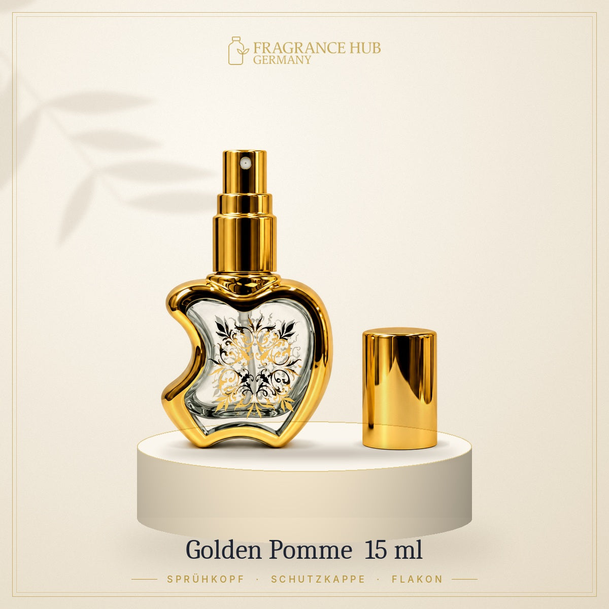 Golden Pomme 15 ml mit Sprühkopf und Schutzkappe