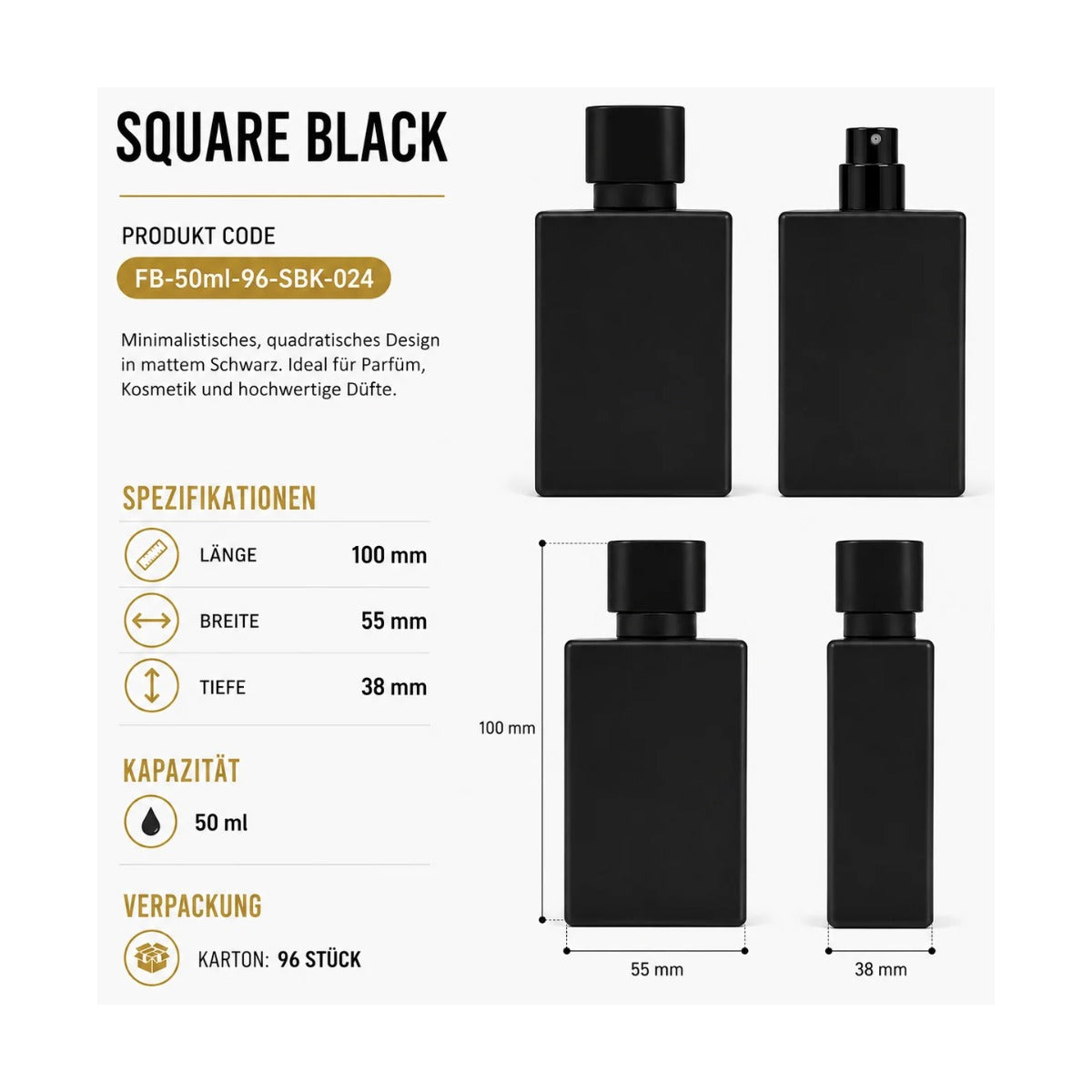Square Black – 50 ml