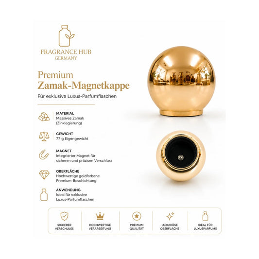 Zamak-Magnetkappe Gold
