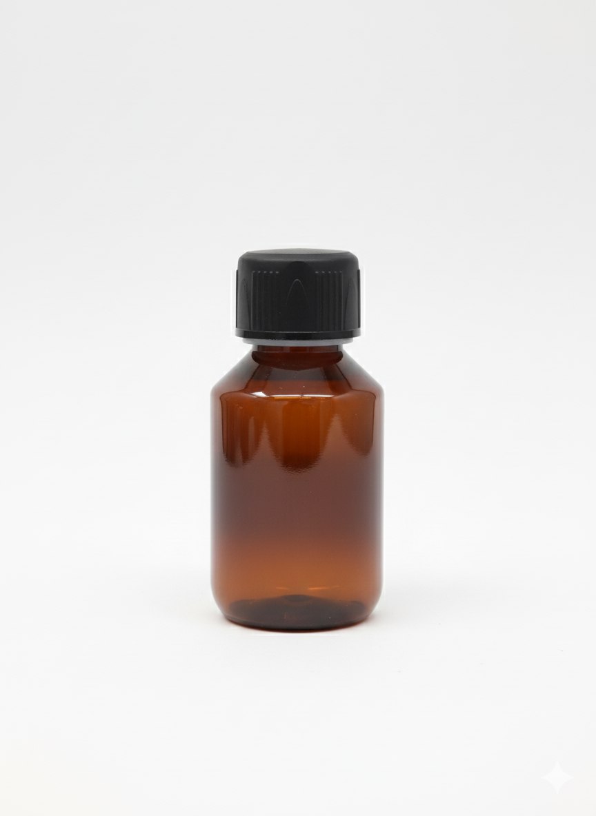 PET Flasche 100 ml Braun