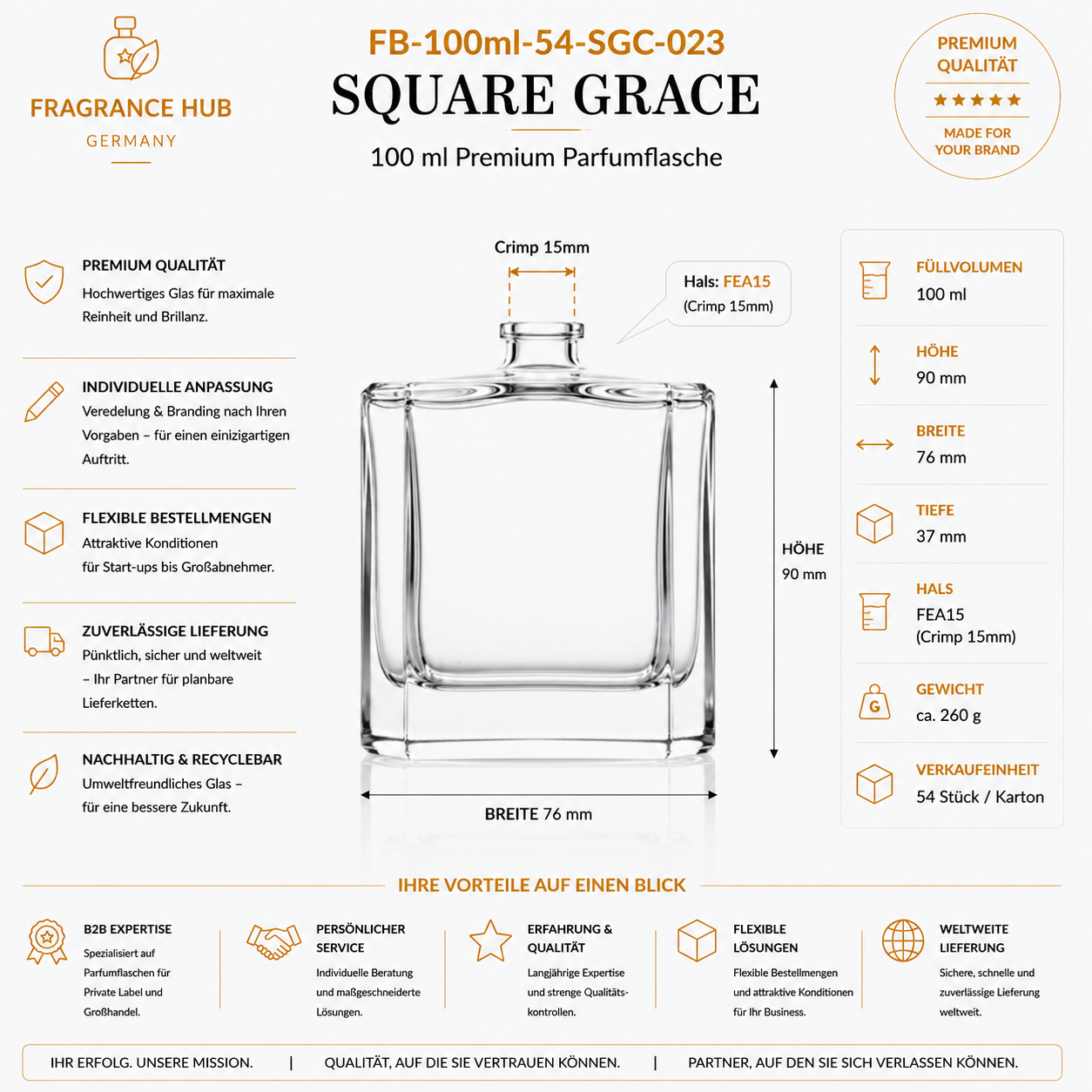 Square Grace | 100 مل | تجعيد 15 مم
