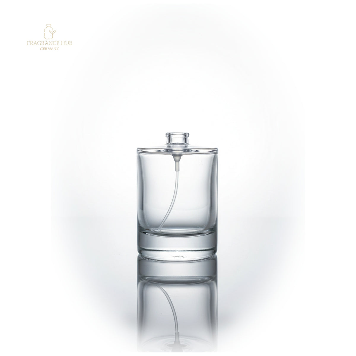 Orbis 50 ml – Crimp-Flakon FEA 15 (nur Flasche) – leerer Parfumflakon aus Glas – Ansicht 2 | Fragrance Hub Germany