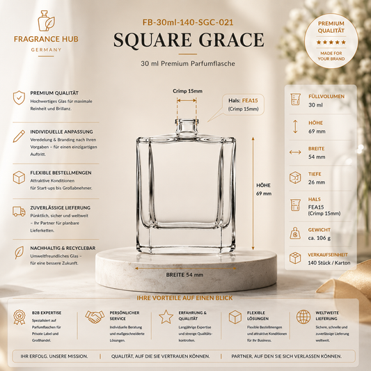 Square Grace | 30 مل | تجعيد 15 مم