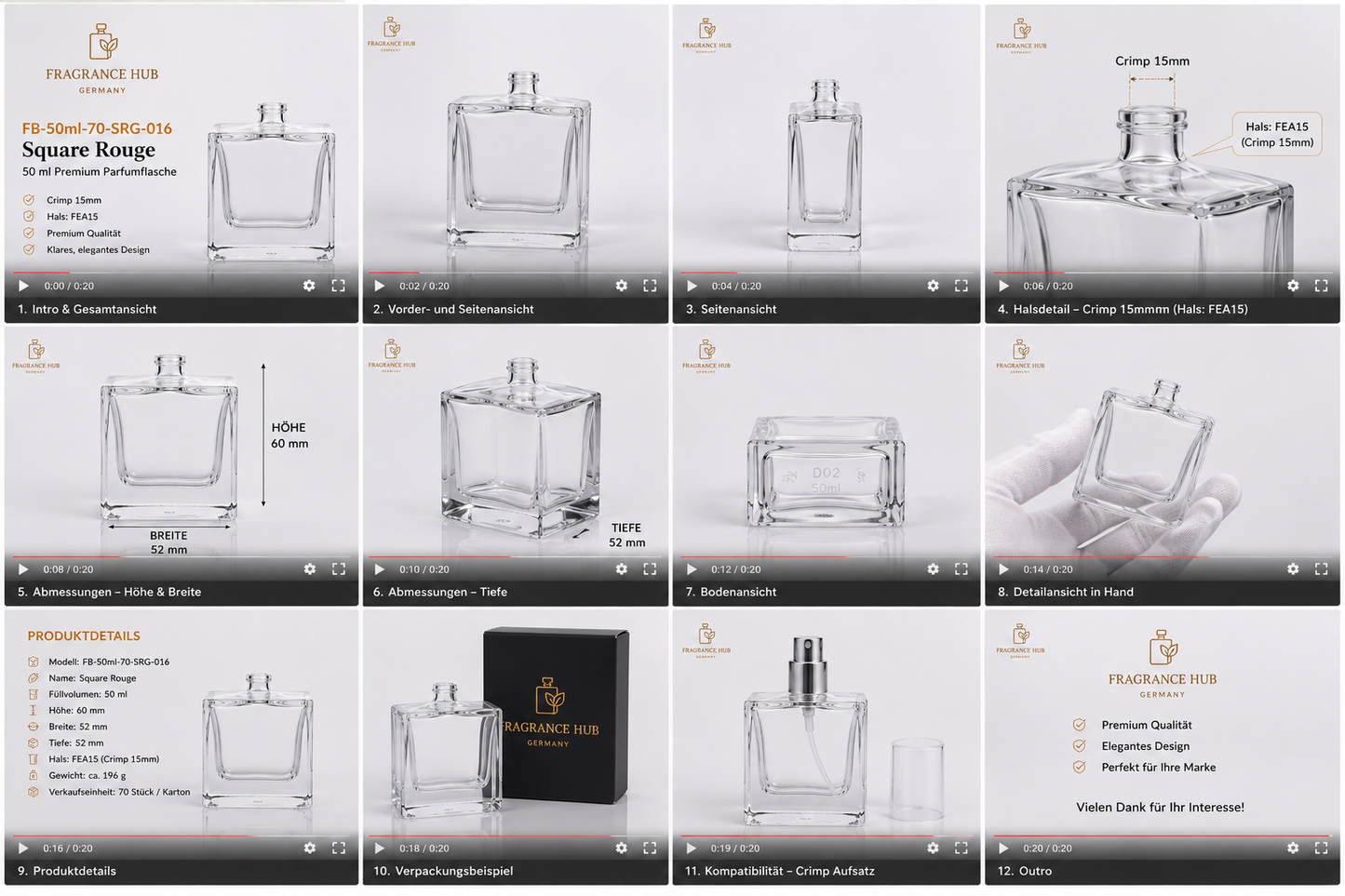 Square Rouge | 50 مل | تجعيد 15 مم