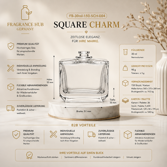 Square Charm | 30 مل | تجعيد 15 مم