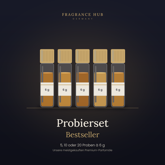 Probierset Bestseller – Premium Parfümöle (6 g) – Probierset Parfümöle | Fragrance Hub Germany
