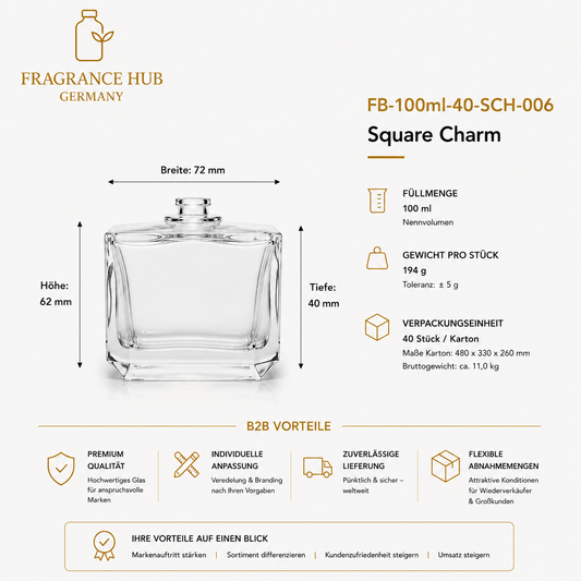 Square Charm | 100 مل | تجعيد 15 مم