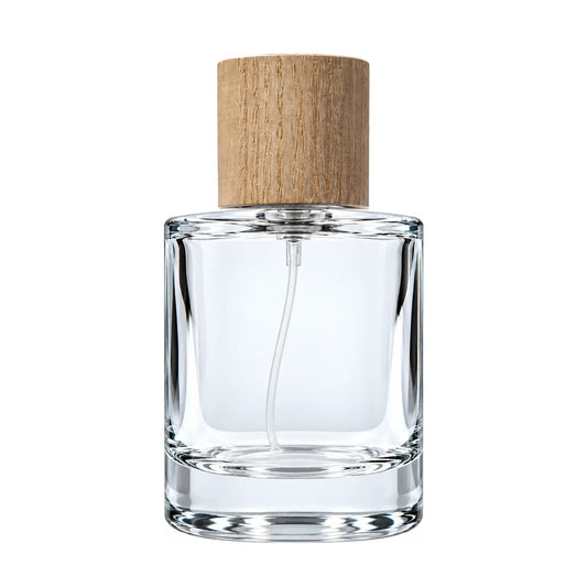 Runder Flakon 50 ml – Set nach Wahl (Sprühkopf & Kappe)